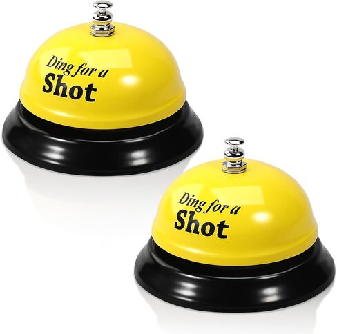 Call Bell, Service Bell Dinner Desk Bell for The Porter Kitchen Restaurant Bar Hotel Schools (2 Pack, Yellow)-Style 2 in Saudi Arabia