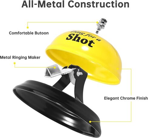 Call Bell, Service Bell Dinner Desk Bell for The Porter Kitchen Restaurant Bar Hotel Schools (2 Pack, Yellow)-Style 2 in Saudi Arabia