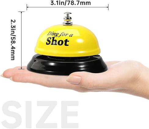 Call Bell, Service Bell Dinner Desk Bell for The Porter Kitchen Restaurant Bar Hotel Schools (2 Pack, Yellow)-Style 2 in Saudi Arabia