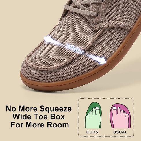 أحذية رجالي بمقدمة عريضة حافية القدم - أحذية حافية القدم بسيطة مع نعل منسدل صفر أحذية مشي واسعة للغاية للرجال in Kuwait