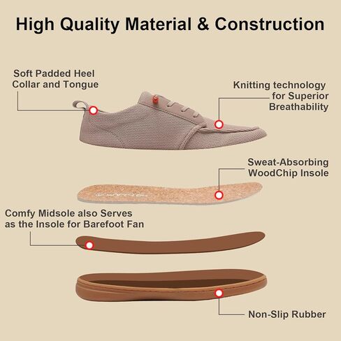 أحذية رجالي بمقدمة عريضة حافية القدم - أحذية حافية القدم بسيطة مع نعل منسدل صفر أحذية مشي واسعة للغاية للرجال in Kuwait