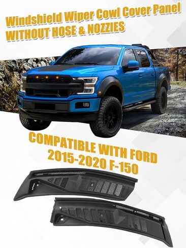 لوحة إدراج ممسحة الزجاج الأمامي المتوافقة مع Ford F150 2015-2020 OE-Style تحل محل FL3Z-15022A68-C FL3Z-15022A69-B، لوحة تهوية الغطاء العلوي الأيسر + الأيمن in Kuwait