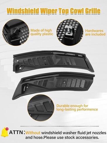 لوحة إدراج ممسحة الزجاج الأمامي المتوافقة مع Ford F150 2015-2020 OE-Style تحل محل FL3Z-15022A68-C FL3Z-15022A69-B، لوحة تهوية الغطاء العلوي الأيسر + الأيمن in Kuwait