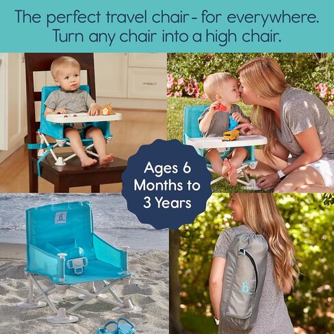 OmniBoost Booster Seat with Tray, Travel High Chair, Baby Chair, Grey in Saudi Arabia