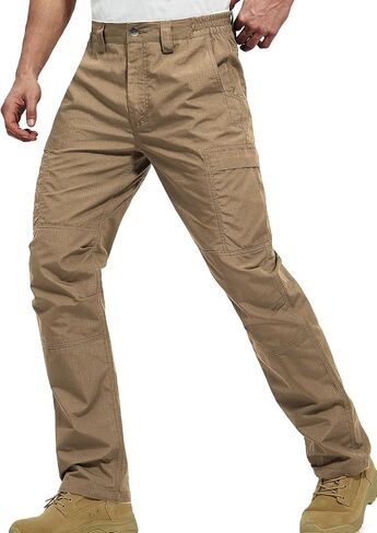FREE SOLDIER Men's Cargo Pants Water Resistant Ripstop Tactical Pants for Men Work Pants Lightweight Outdoor Hiking Pants Men in Saudi Arabia