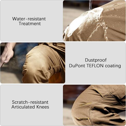 FREE SOLDIER Men's Cargo Pants Water Resistant Ripstop Tactical Pants for Men Work Pants Lightweight Outdoor Hiking Pants Men in Saudi Arabia