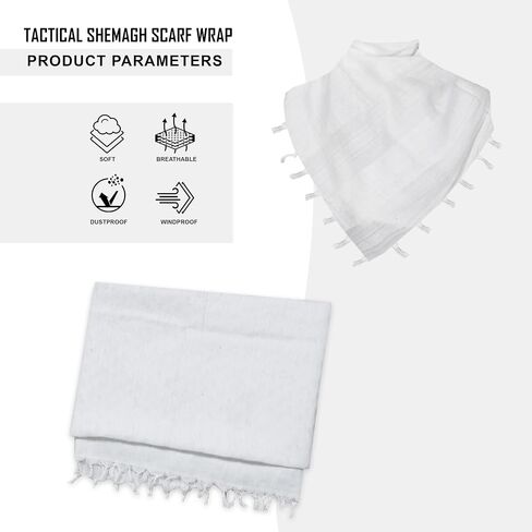 Tactical Military Shemagh Head Neck Scarf 100% Cotton Desert Arab Kafiya Keffiyeh Wrap for Men and Women in Saudi Arabia