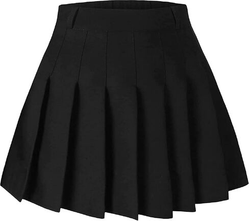 Girls Women's Pleated Skirt, High Waist School Uniform A-Line Short Skirt in Saudi Arabia