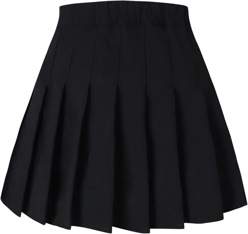 Girls Women's Pleated Skirt, High Waist School Uniform A-Line Short Skirt in Saudi Arabia