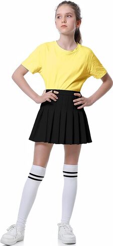 Girls Women's Pleated Skirt, High Waist School Uniform A-Line Short Skirt in Saudi Arabia