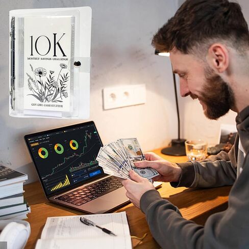 مغلف تحدي توفير المال لمدة 12 شهرًا، تحدي التوفير لمدة 12 شهرًا، مجلد توفير المال، كتاب تحديات توفير المال، مخطط توفير المال، منظم الميزانية in Saudi Arabia