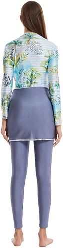 IBAKOM One Piece Modest Burkini for Women Islamic Swimsuits with Wrap Skirt Swim Cap Muslim Bathing Suit Cover Ups in Saudi Arabia