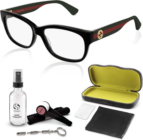 Gucci GG0278O Rectangular shape Eyeglasses + Bundle with eSHADES Luxury Eyewear Kit in Saudi Arabia