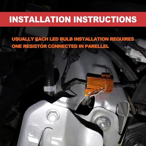 Fix LED Bulb Fast Hyper Flash Turn Signal Blink Error Code 50W 6ohm Load Resistors (Resistors get very hot during working) (4Pcs) in Saudi Arabia