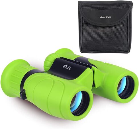 مناظير VisionKids للأطفال 4+، BAK4 HD 8X21 ضوء مضغوط عالي الدقة مقاوم للصدمات، نظارات رؤية ليلية، استكشاف الطبيعة للأطفال، مشاهدة الطيور، الصيد، المشي لمسافات طويلة، ألعاب التخييم. مناظير HappiVIEW للأطفال in Kuwait