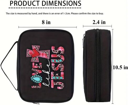 Bible Case for Girls Bible Cover for Women,Bible Carrying Case for Women,Carrying Bible Book Case Holder Church Bag Protective with Handle Pocket,Christian Gift for Women Mother Girls Pink in Saudi Arabia