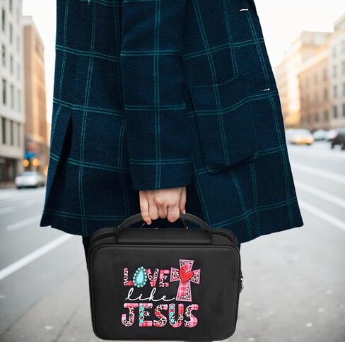 Bible Case for Girls Bible Cover for Women,Bible Carrying Case for Women,Carrying Bible Book Case Holder Church Bag Protective with Handle Pocket,Christian Gift for Women Mother Girls Pink in Saudi Arabia