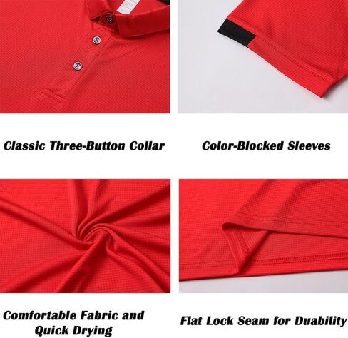 HUAKANG 3 Pack Mens Polo Shirts Short Sleeve Sport Golf Tennis T Shirt Quick Dry Athletic Workout Polo Shirts in Saudi Arabia
