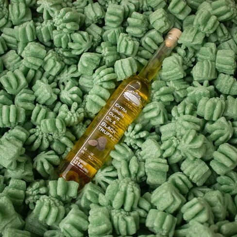 Magicwater Supply - 1 Cu Ft - Green Leaf Shaped Recycled Anti Static Packing Peanuts - Compostable & Biodegradable Cushion for Shipping - Dust-Free & Abrasion Resistant - Void Filler in Saudi Arabia