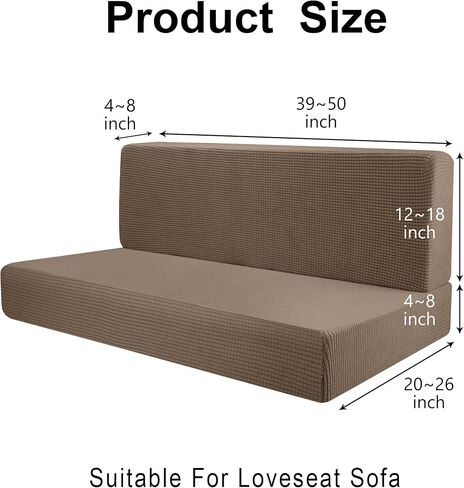 RV Dinette Cushions Covers- RV Stretch Sofa Seat Slipcovers -Washable Loveseat Sofa Furniture Protector for RV Camper Car Bench (Camel 2 Backrest Covers & 2 Bench Covers) in Saudi Arabia