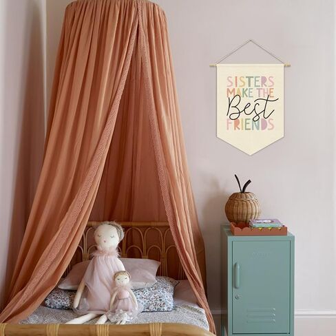 Kidroom Decor Canvas Banner Nursery Decorations Sibling Sign Sibling Squad Newborn Twins Playroom Bedroom Wall Hanging Pennant Flag Canvas Banner 15x11in in Saudi Arabia