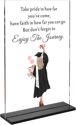 AMBREGRISSUN 2024 Graduation Gifts for Black Women Black Girl for Teen Girls Daughter Sister Friends Desk Sign Farewell Leaving Goodbye Gifts for Black Female College University Birthday Christmas in Saudi Arabia