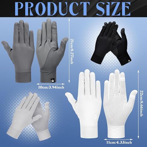 Leumoi 4 Pairs Women Driving Gloves Sun Protection Uv Gloves Touchscreen Sun Gloves Lightweight Women's Cycling Gloves Summer Sunblock Gloves for Outdoor, 4 Colors in Kuwait