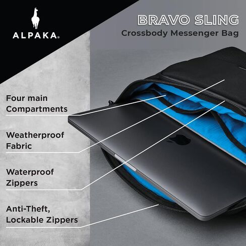 حقيبة ALPAKA Bravo Sling Max Crossbody Messenger - حقيبة ظهر مضادة للسرقة - حقائب كتف خفيفة الوزن للسفر in Kuwait
