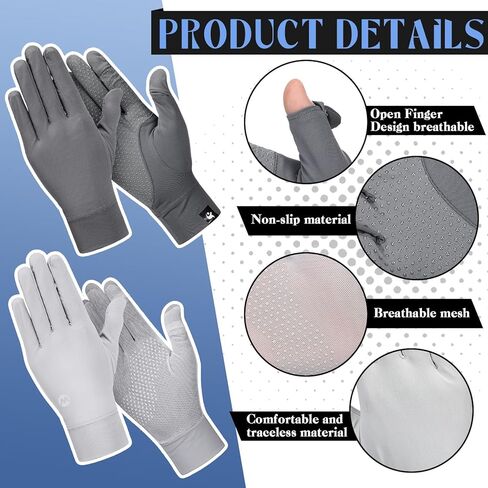 Leumoi 4 Pairs Women Driving Gloves Sun Protection Uv Gloves Touchscreen Sun Gloves Lightweight Women's Cycling Gloves Summer Sunblock Gloves for Outdoor, 4 Colors in Kuwait