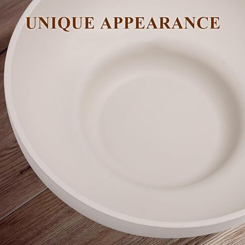 Large Decorative Bowl, Modern Handicraft Bowls for Home Decor, Decorative Fruit Bowl for Kitchen Counter, Stylish Key Bowl for Entry Table, Beige in Kuwait