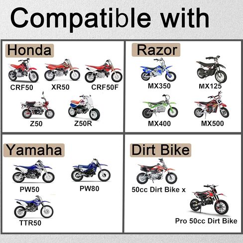عجلات تدريب الدراجة الترابية 50cc لهوندا CRF50 XR50 Z50 Z50R Razor MX500 MX125 MX400 Yamaha PW50 TTR50 49cc 50cc Razor mx125 عجلات التدريب (وسادات الركبة وأدوات التثبيت) باللون الأسود in Saudi Arabia