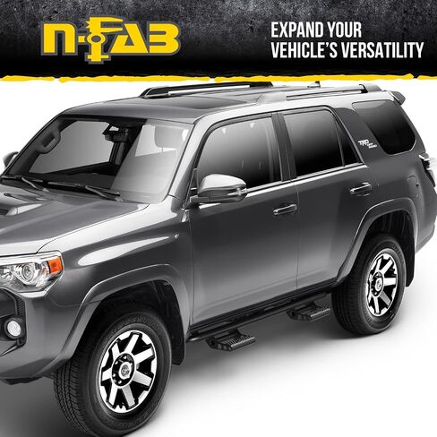 قضبان N-Fab RKR لـ FJ Cruiser | طول الكابينة، فولاذ أنبوبي، أسود مزخرف | T064RKRFJ | يناسب 2006-2018 تويوتا FJ كروزر 4 أبواب، غاز SRW in Saudi Arabia