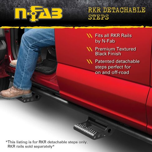 قضبان N-Fab RKR لـ FJ Cruiser | طول الكابينة، فولاذ أنبوبي، أسود مزخرف | T064RKRFJ | يناسب 2006-2018 تويوتا FJ كروزر 4 أبواب، غاز SRW in Saudi Arabia