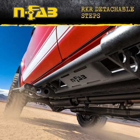 قضبان N-Fab RKR لـ FJ Cruiser | طول الكابينة، فولاذ أنبوبي، أسود مزخرف | T064RKRFJ | يناسب 2006-2018 تويوتا FJ كروزر 4 أبواب، غاز SRW in Saudi Arabia