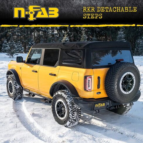 قضبان N-Fab RKR لـ FJ Cruiser | طول الكابينة، فولاذ أنبوبي، أسود مزخرف | T064RKRFJ | يناسب 2006-2018 تويوتا FJ كروزر 4 أبواب، غاز SRW in Saudi Arabia