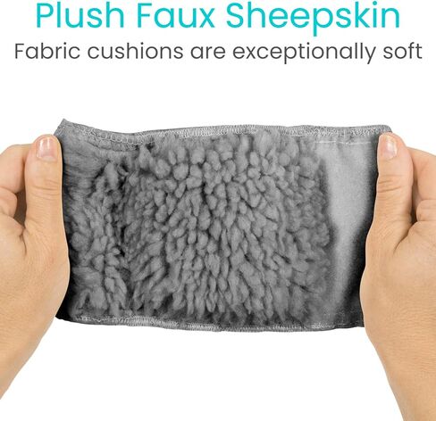 Vive Walker Handle Cushions (2-Pack) Extra Soft Sheepskin Grips - Padded Hand Cover Accessories for Folding Rolling Wheelchair, Rollator Handle, Senior, Elderly Grippers - Foam Padding for Disability in Kuwait