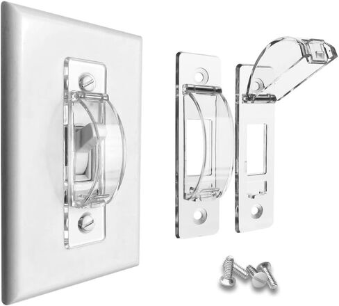 Light Switch Cover, ILIVABLE Child Proof Light Switch Guard Protects Your Lights from being Accidentally Turned On or Off by Children and Adults (Clear, 1 Pack) in Saudi Arabia