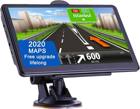 نظام تحديد المواقع العالمي (GPS) للسيارة، أحدث خريطة لعام 2023، شاشة لمس مقاس 7 بوصة، صوت حقيقي منطوق للاتجاه خطوة بخطوة لتذكير الاتجاه، نظام ملاحة للسيارات، ملاح عبر الأقمار الصناعية لنظام تحديد المواقع العالمي (GPS) مع in Kuwait