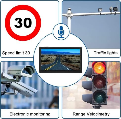 نظام تحديد المواقع العالمي (GPS) للسيارة، أحدث خريطة لعام 2023، شاشة لمس مقاس 7 بوصة، صوت حقيقي منطوق للاتجاه خطوة بخطوة لتذكير الاتجاه، نظام ملاحة للسيارات، ملاح عبر الأقمار الصناعية لنظام تحديد المواقع العالمي (GPS) مع in Kuwait