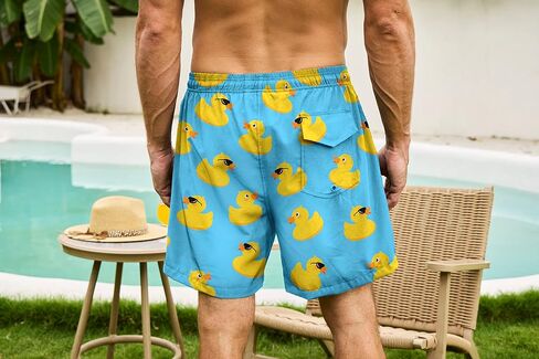 Mens Swim Trunks with Compression Liner 5 Inseam Quick Dry Swimwear Bathing Suit Swimming Board Shorts with 4 Pocket in Saudi Arabia