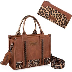 Wrangler Leopard Print Tote Bag and Credit Card Wallet Set in Kuwait