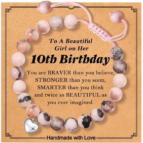 Birthday Gifts for Teen Girls, Natural Stone Birthday Bracelet as Happy Birthday Gifts for Her, Adjustable Length Bracelet as Birthday Gift Ideas for Girls