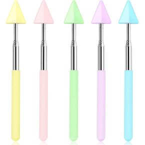 5Pcs Teacher Pointer Stick, Telescopic Adjustment School Supplies Pointer Stick for Classroom Triangle Pointers for Classroom, Suitable for School Teacher Supplies Retractable Stick(Macaron Colors)