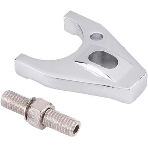 Aluminum Distributor Clamp, Chrome Billet Aluminum Distributor Clamp Hold Down for Chevy SBC BBC SB BB HEI Electronic, Silver