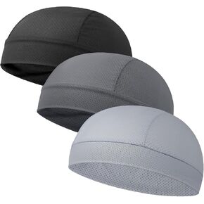3 Pcs Cooling Skull Caps, Lightweight Mesh Cycling Cap Motorcycle Hard Hat Liners with Enhanced Moisture Multi in Saudi Arabia