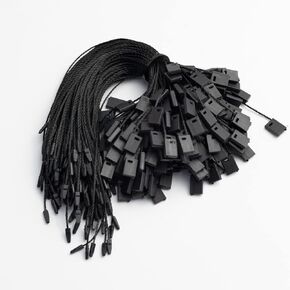 1000 Pcs 6.7-inch Hang Tag String Snap Lock Pin Loop Fastener Hook Ties Easy and Fast to Attach (Black)