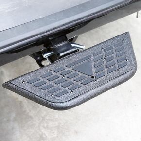 Universal Hitch Steps for Pickup Truck - Anti-Slip Solid Trailer Hitch Step for 2 Inch Receiver Hitch Accessories Rear Bumper Guard Protector for Car SUV ATV Upgraded Textured Black with Pin Lock
