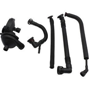 Crankcase Vent Valve Breather Hose Kit Replacement for BM-W E46,E39,E60 320i,323i,325, 325i,325ci,328i,330i,330ci,330xi,525i,528i - 5 Piece Value Kit PCV Crank Case Ventilation Oil Separator Hose