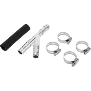 1 Set Aluminum Heater Hose Repair Kit Compatible for Dodge Grand Caravan C/V, SE, SXT 3.3L 3.8L 4.0L 2008-2009, Durable Rubber Metal Black