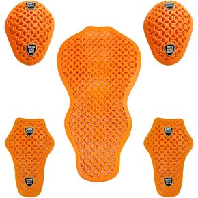 5 PC - CE Level 2 Certified Armor Pads, Level 2 Approved Back, Shoulder and Elbows Armor Protector Inserts for Motorcycle Jackets.